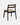 Puglia Chair in black teak wood and natural rattan, 55 x 53 x 79.50 cm