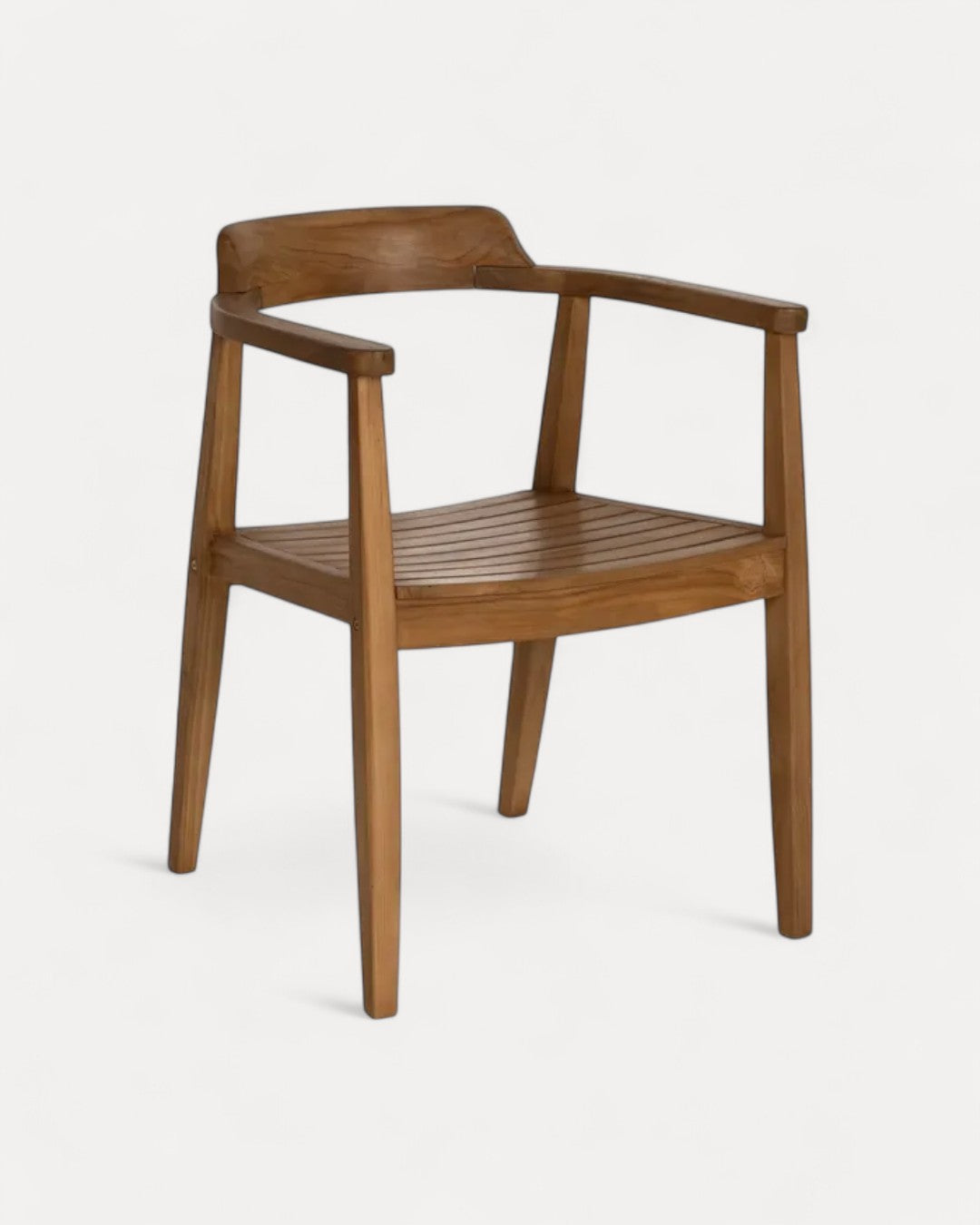 Silla Catania en madera de teca, 58,50 x 59 x 76 cm