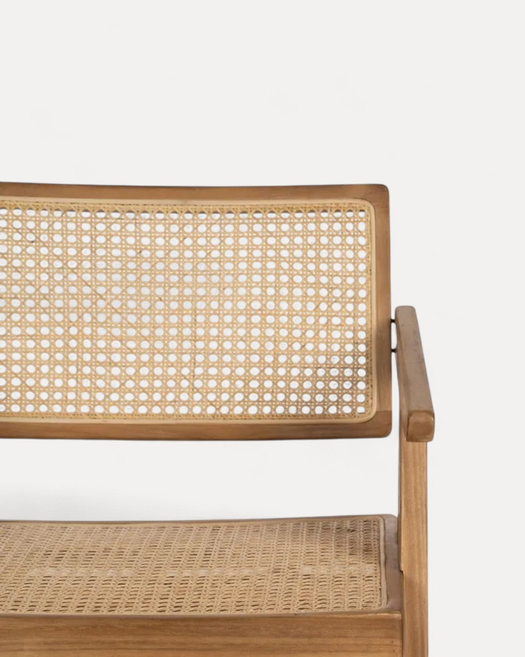 Cadeira Faro em madeira de teca e rattan natural, 56 x 59 x 76 cm