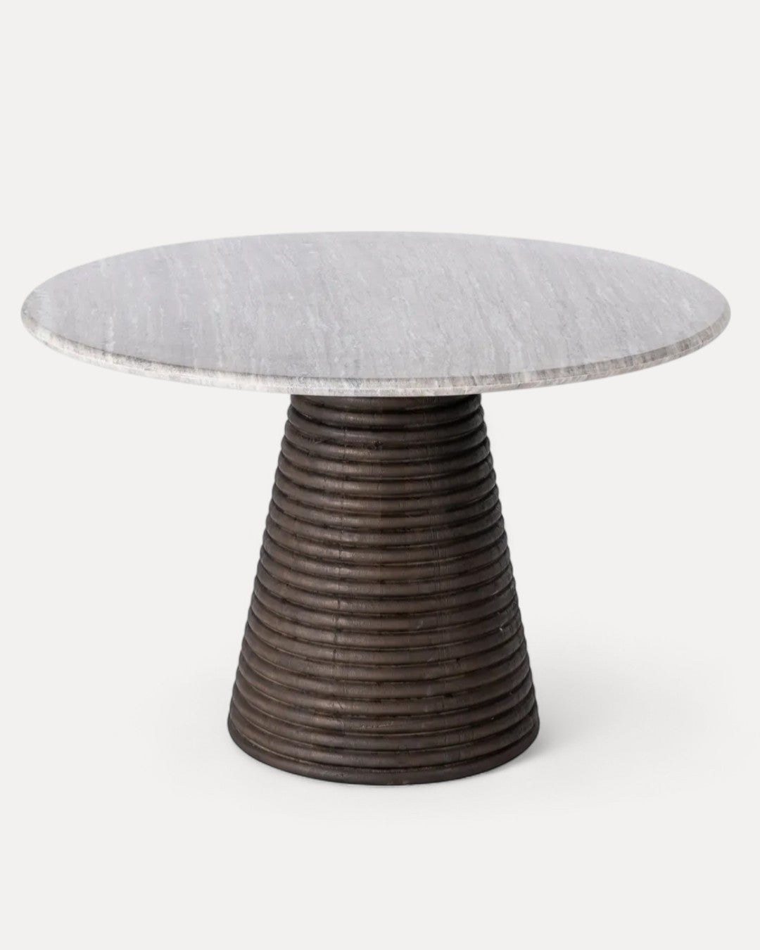 Mesa de jantar Petra em madeira de manga e mármore, 115 x 155 x 76 cm