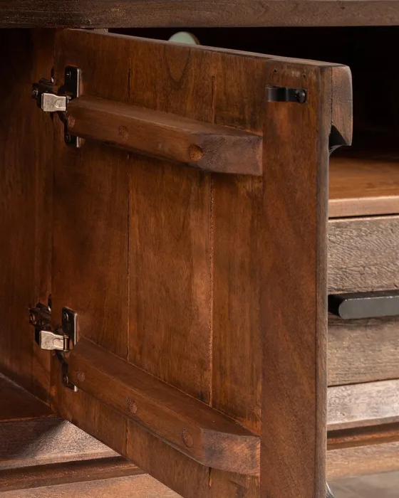 Mueble de TV Kilian en madera de mango, 200 × 40 × 55 cm