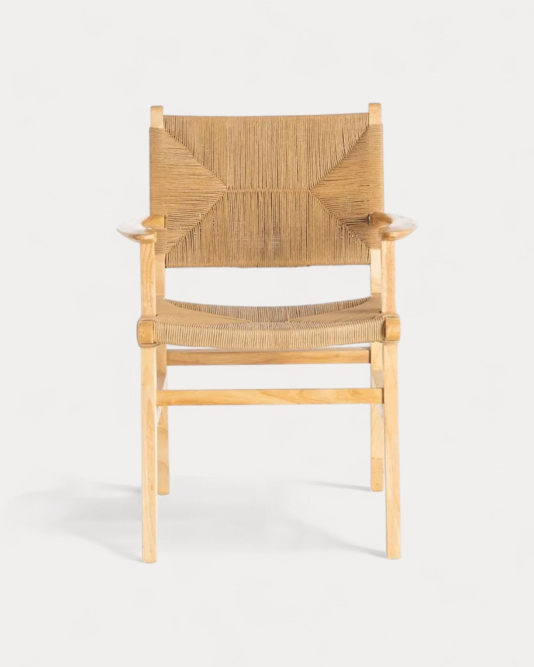 Modena chair in rubberwood and rope, 61 × 59 × 85 cm