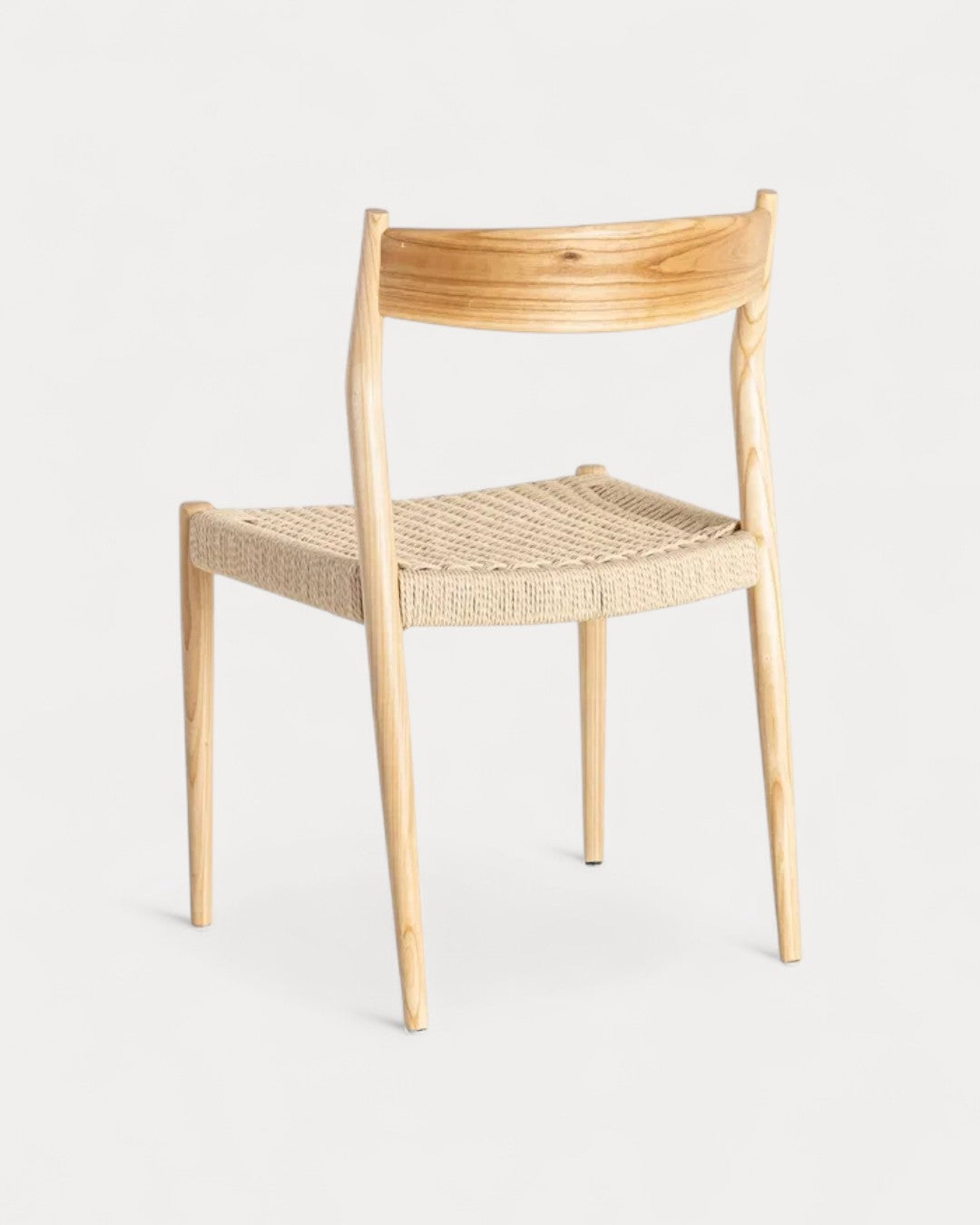 Parma chair in natural wood and woven seat, 53 × 55 × 82 cm