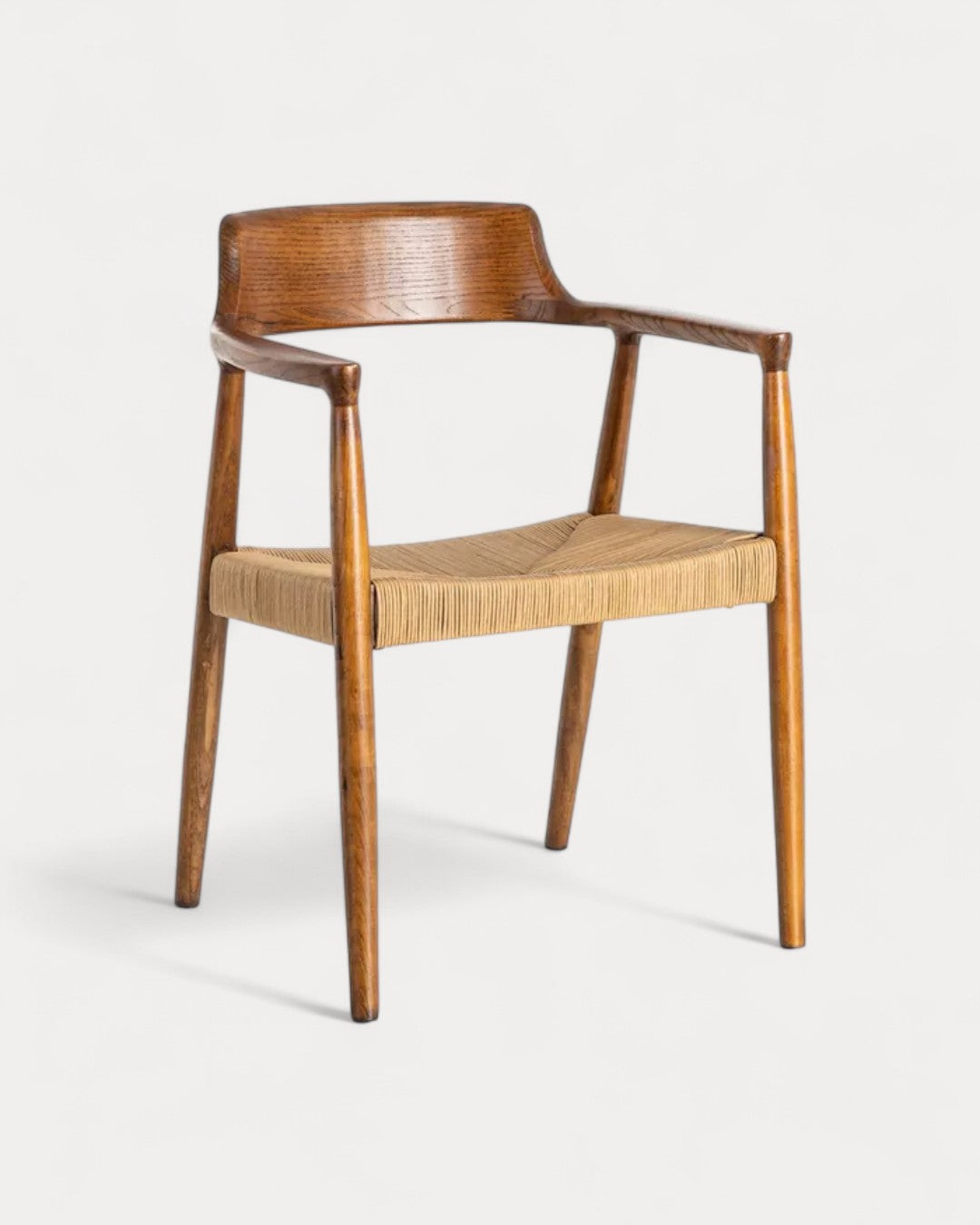 Torino chair in rubberwood and rope, 57 x 57 x 78 cm