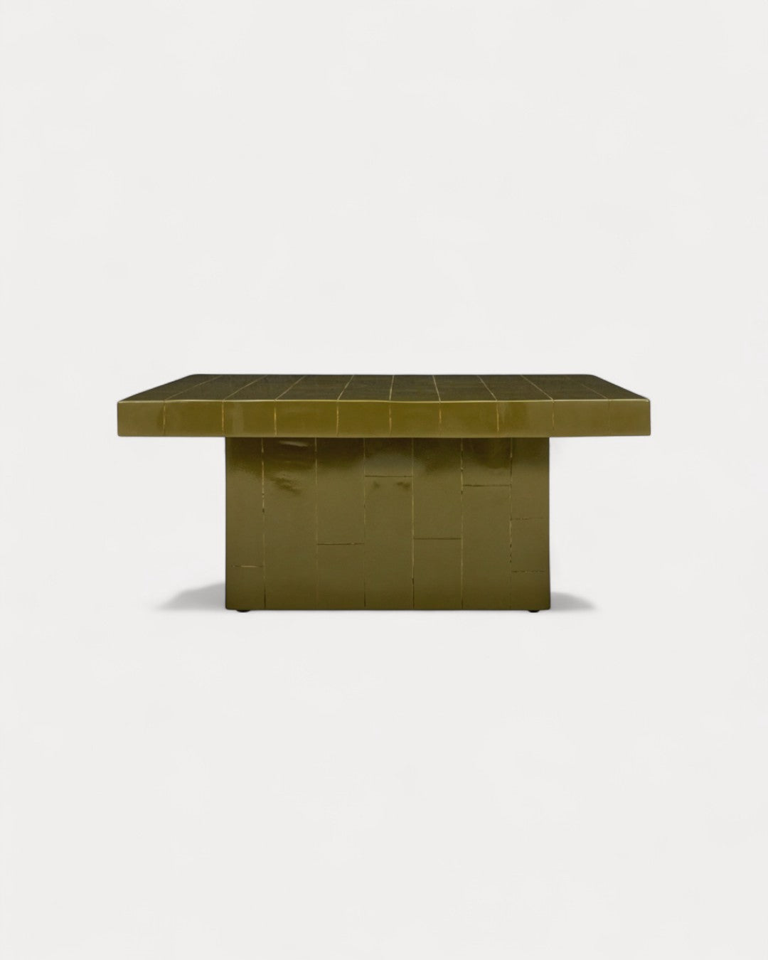 Prisma green coffee table, 100 x 100 x 44 cm