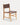 Porto chair in teak wood and brown leather, 56 x 48 x 80 cm
