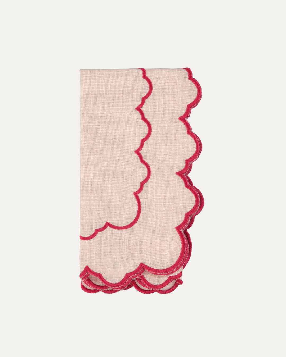 Emerald Napkin, Baby Pink with Pink 