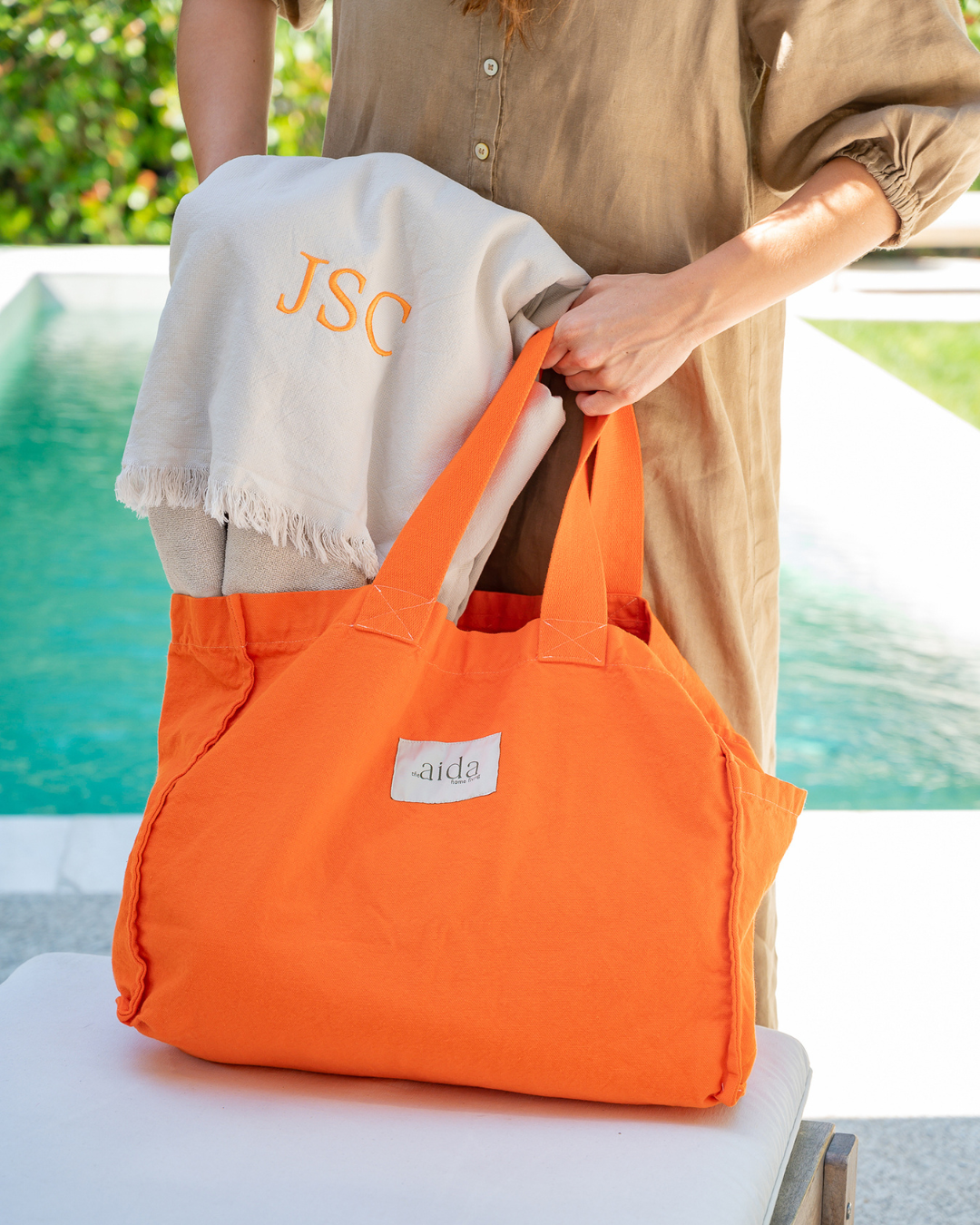 Orange Beach Tote Bag