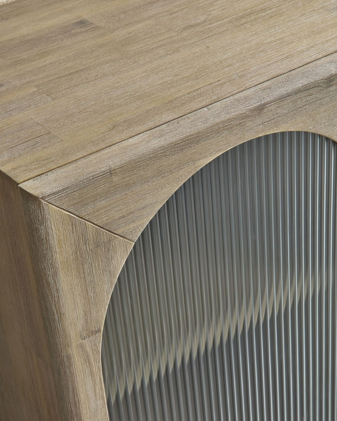 Aparador Alviano en bois massif naturel, 200×45×80 cm