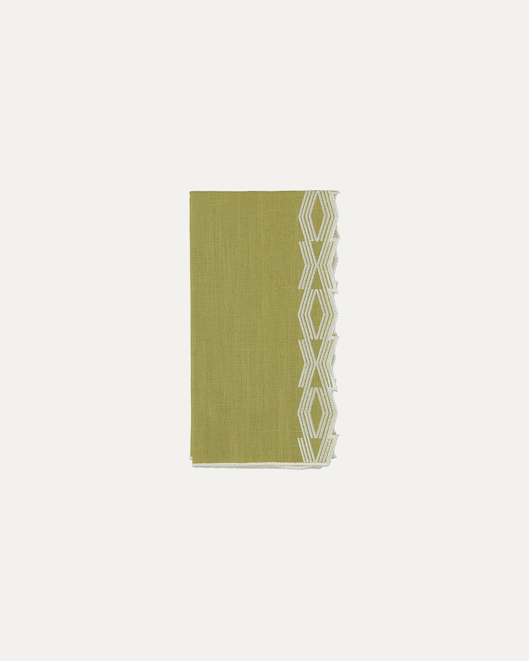 Serviette Prisma, Vert avec Blanc