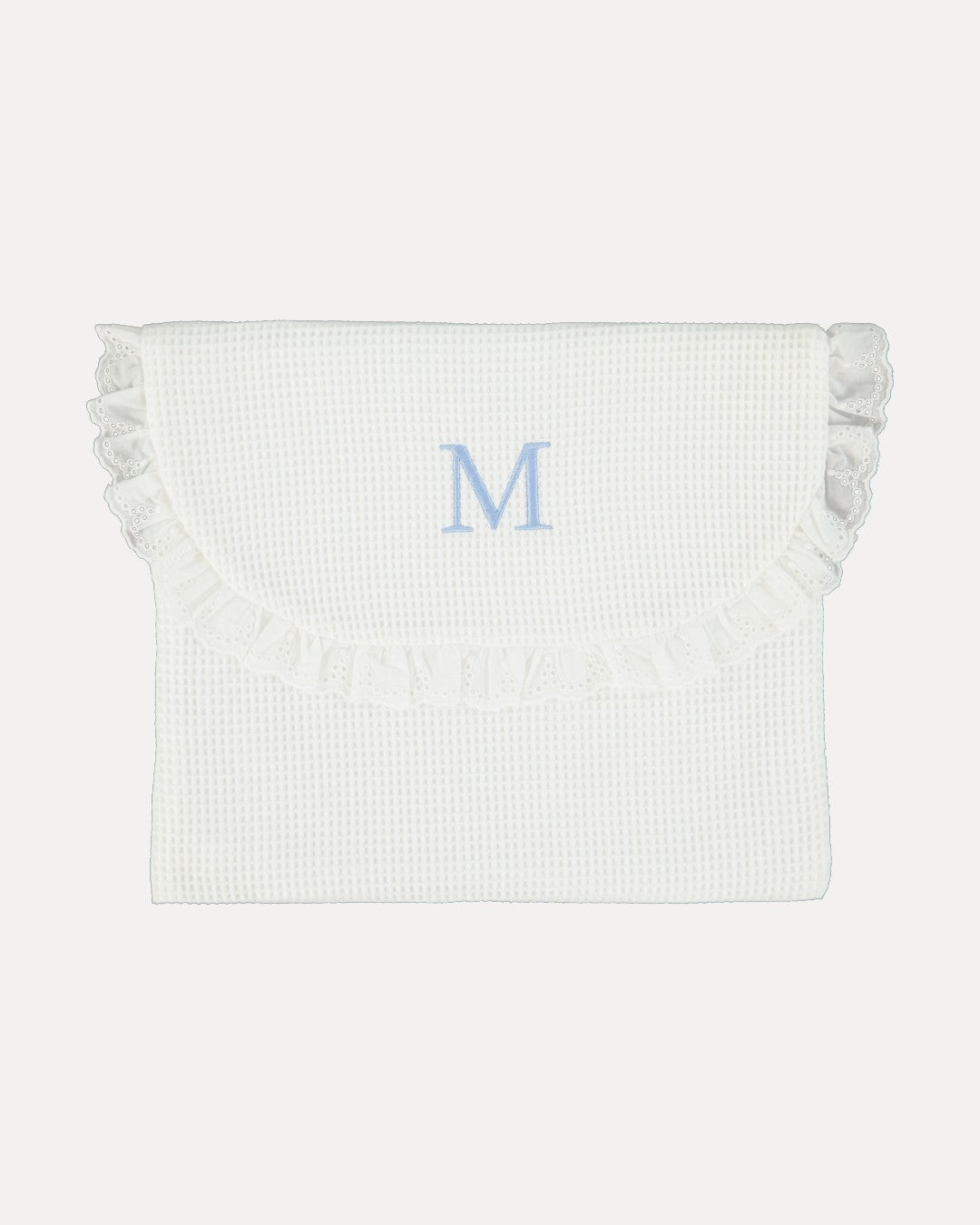 Bolsa de ropa en piqué con encaje