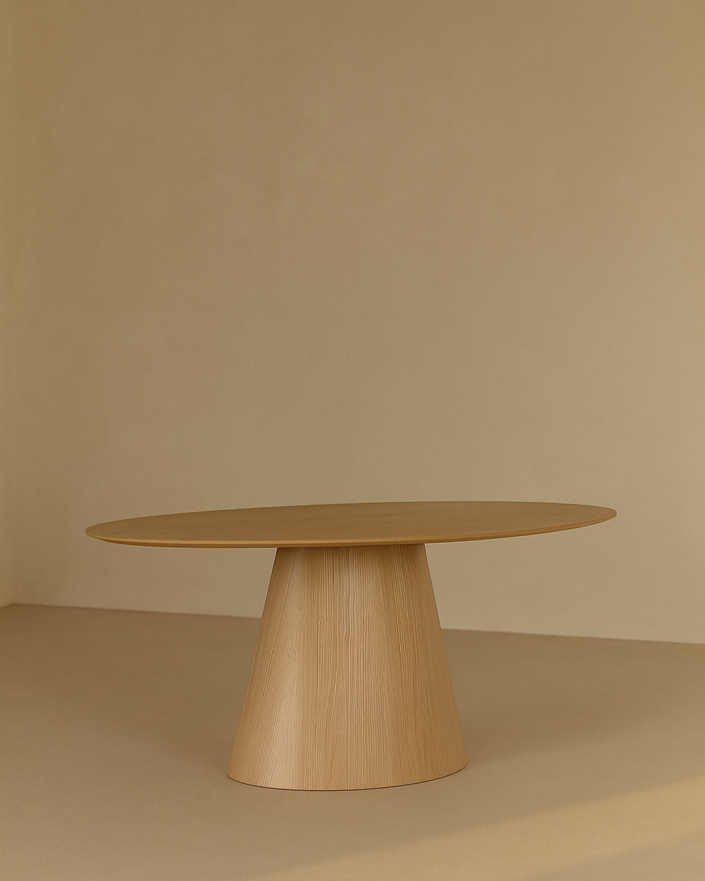 Mesa de jantar Oliva em acabamento natural, 160x90x76 cm