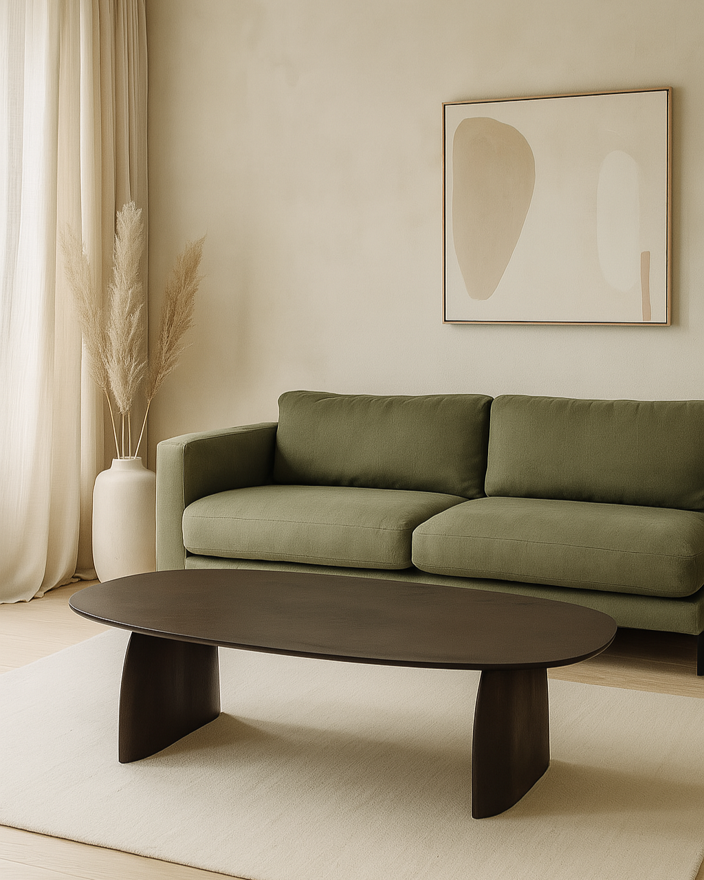 Mesa de centro Colombo en madera de mango, 120 × 60 × 35 cm
