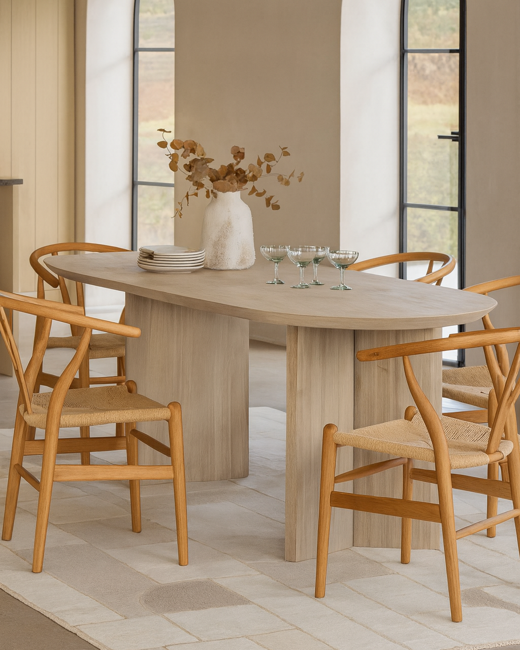 Tavolo da pranzo Orlaen in legno massiccio, 200x90x76 cm