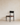 Chaise Lunari en bois naturel noir et cuir, 50×48×77,5 cm