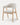 Chaise Toscane en bois naturel et tissu blanc, 55×55,5×81 cm