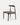 Verano chair in natural black wood and leather, 55×51.5×77 cm