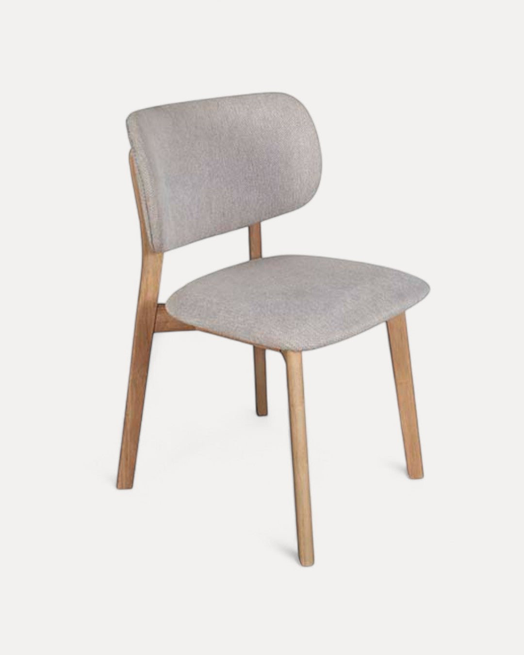 Ravella chair in natural wood and gray fabric, 48.5×52×79 cm