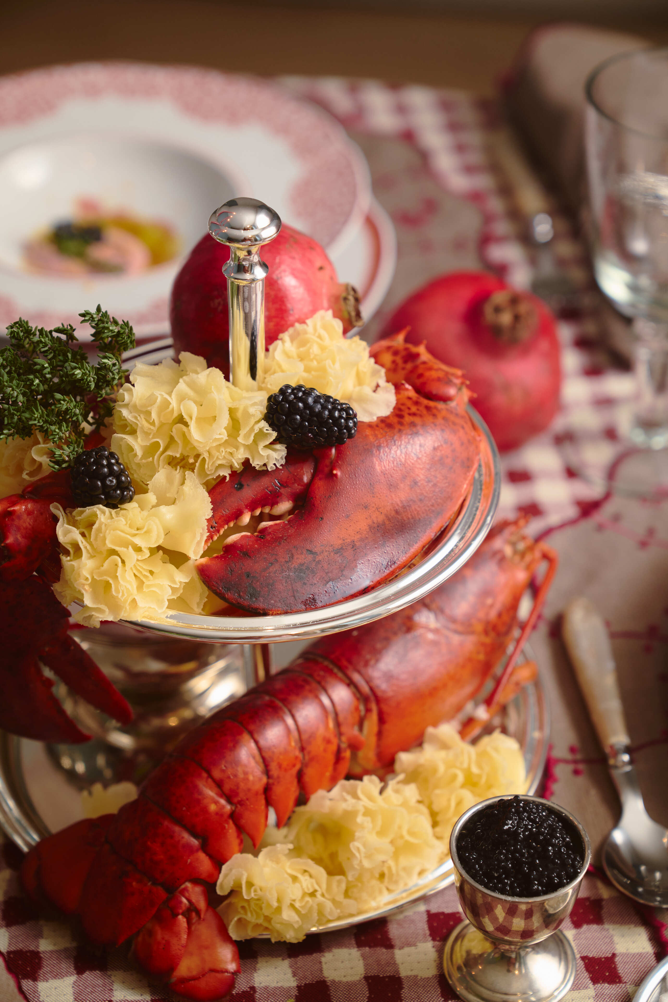 Silver 2-Tier Dessert Plate