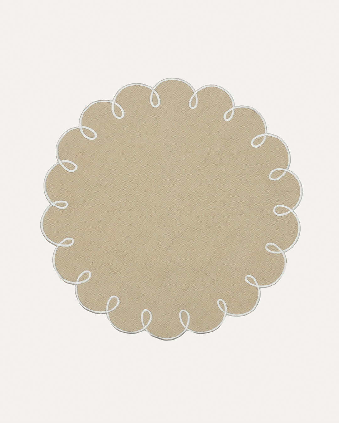 Lisboa Placemat, Beige with White