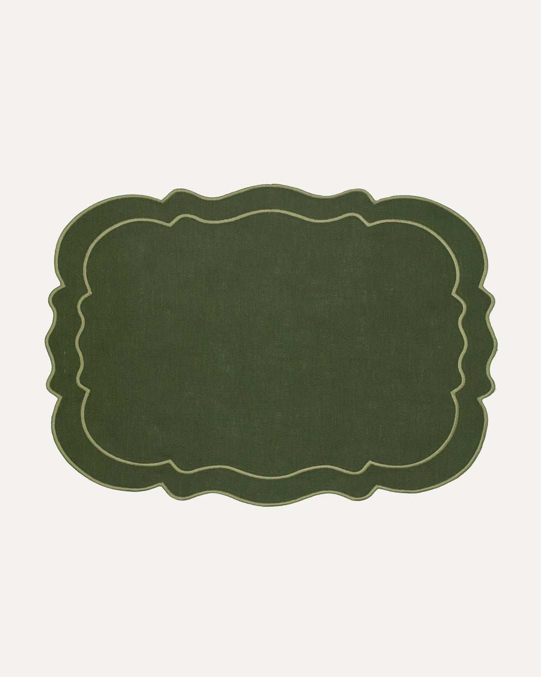 Clou Placemat, Green with Green