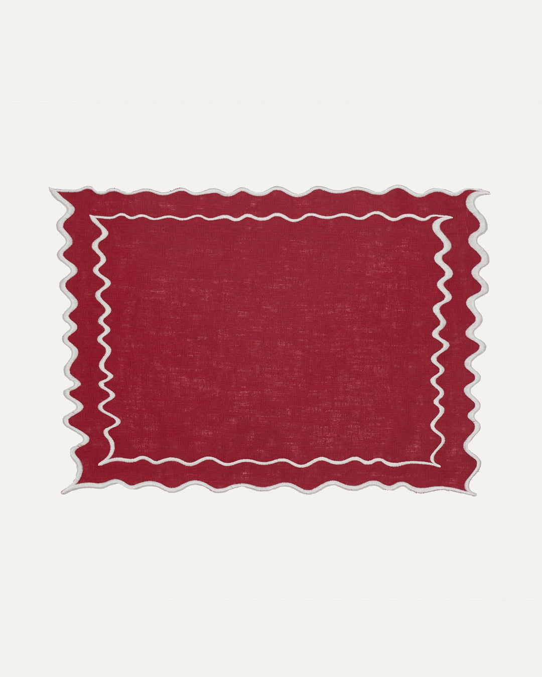 Vila Placemat, Red with White