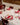 Serviette Íris, rouge avec blanc