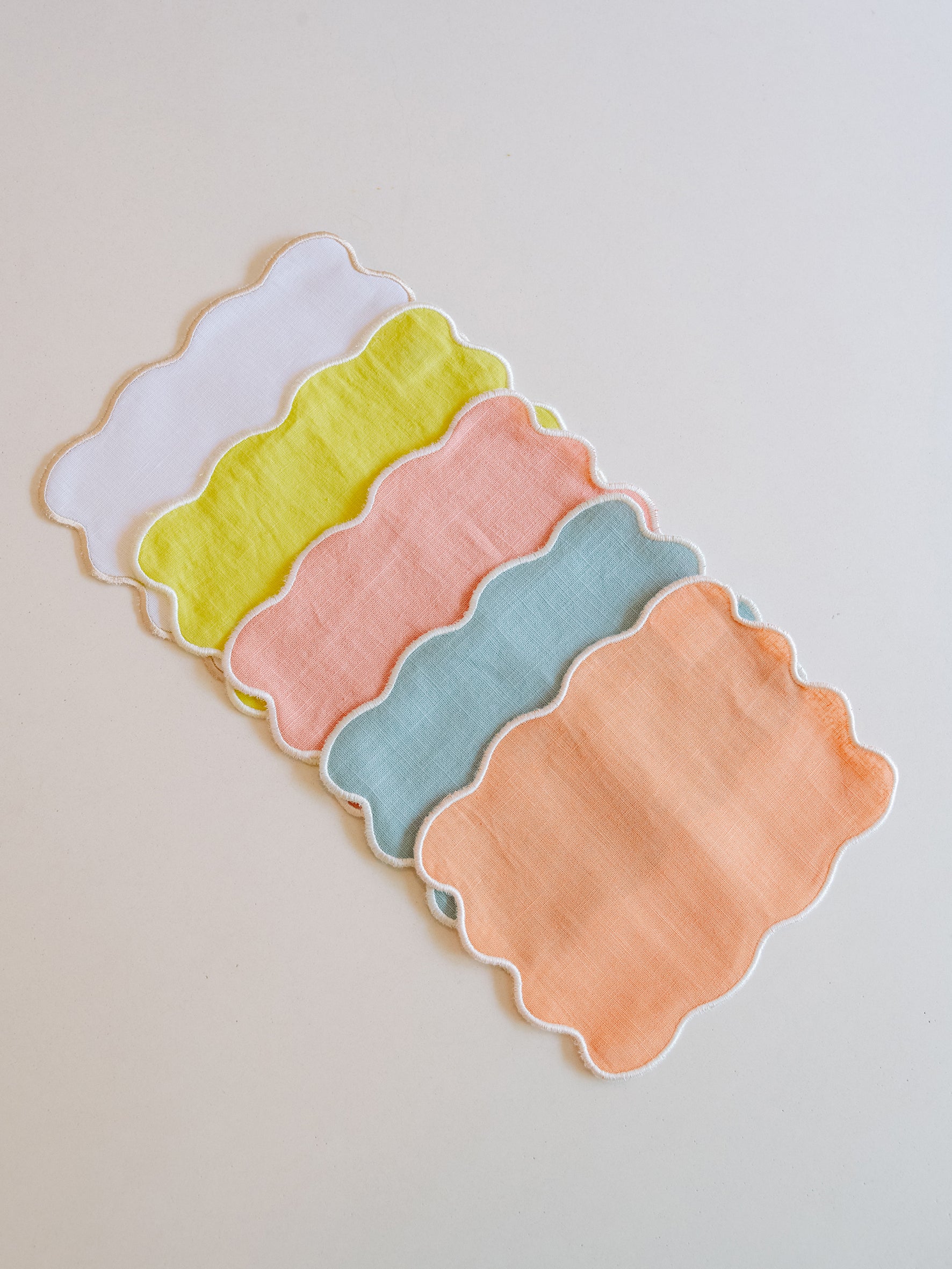 Yellow Palm Cocktail Napkin with Raw