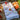 Nappe blanche brodée avec motifs marins