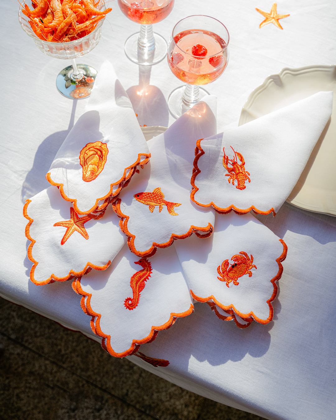 Serviette Crabe Orange avec Boleio
