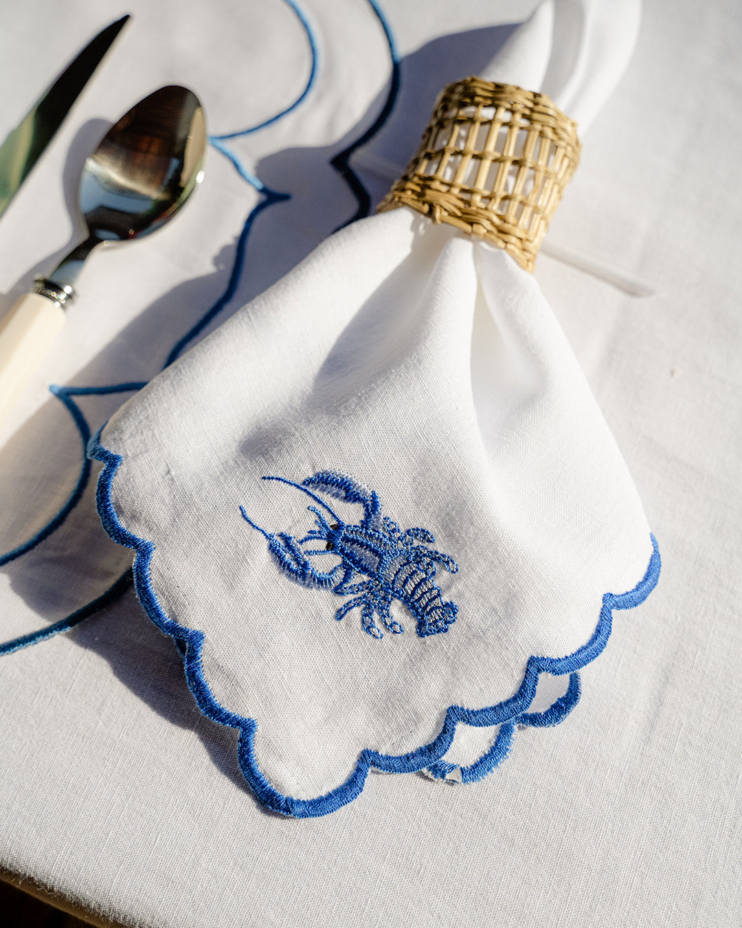 Serviette Homard Bleu avec Boleio
