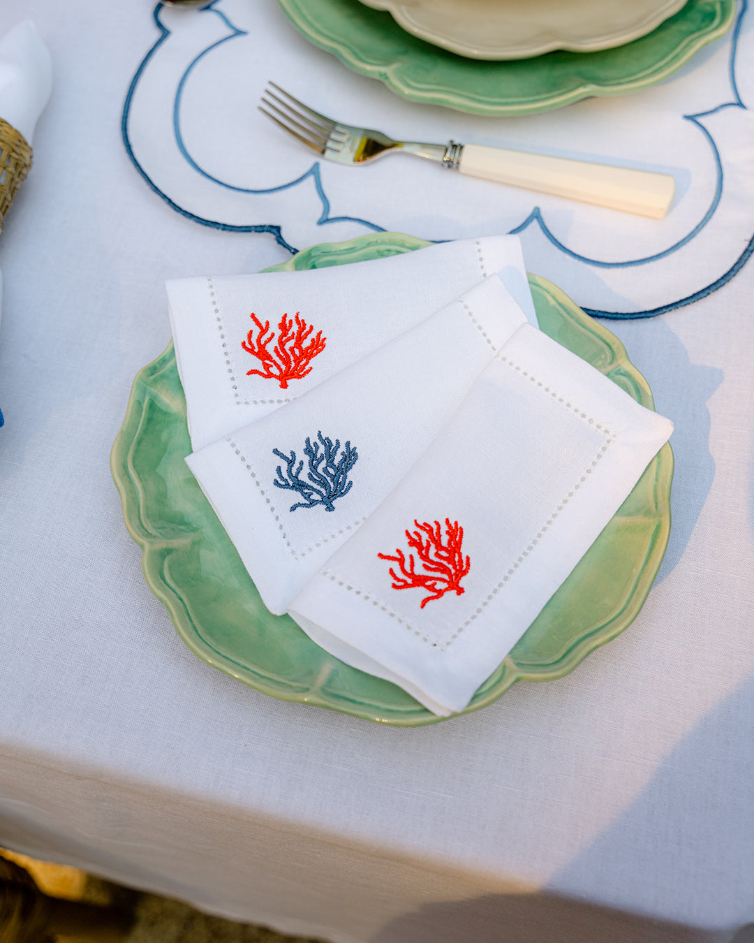 Serviette Cocktail Corail Orange