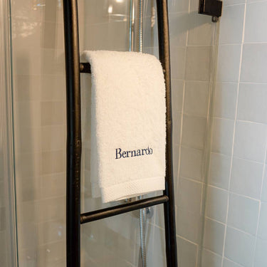 Serviette de bain personnalisée blanche