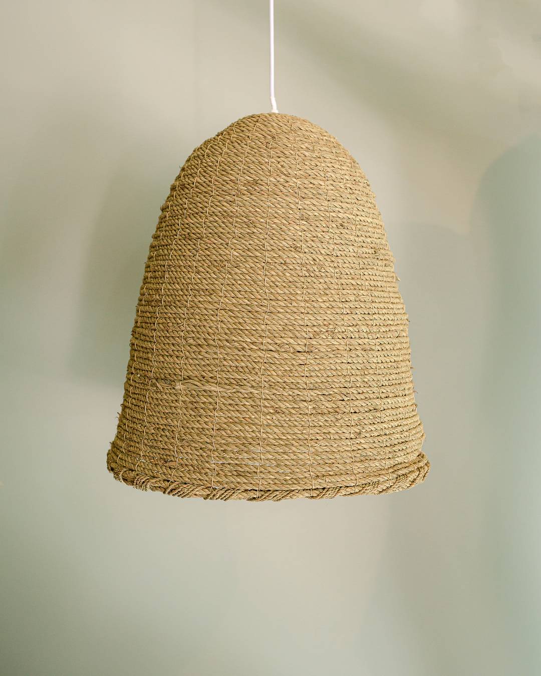 Green Ceiling Lamp in Vegetable Fiber 43 X 43 X 52 CM