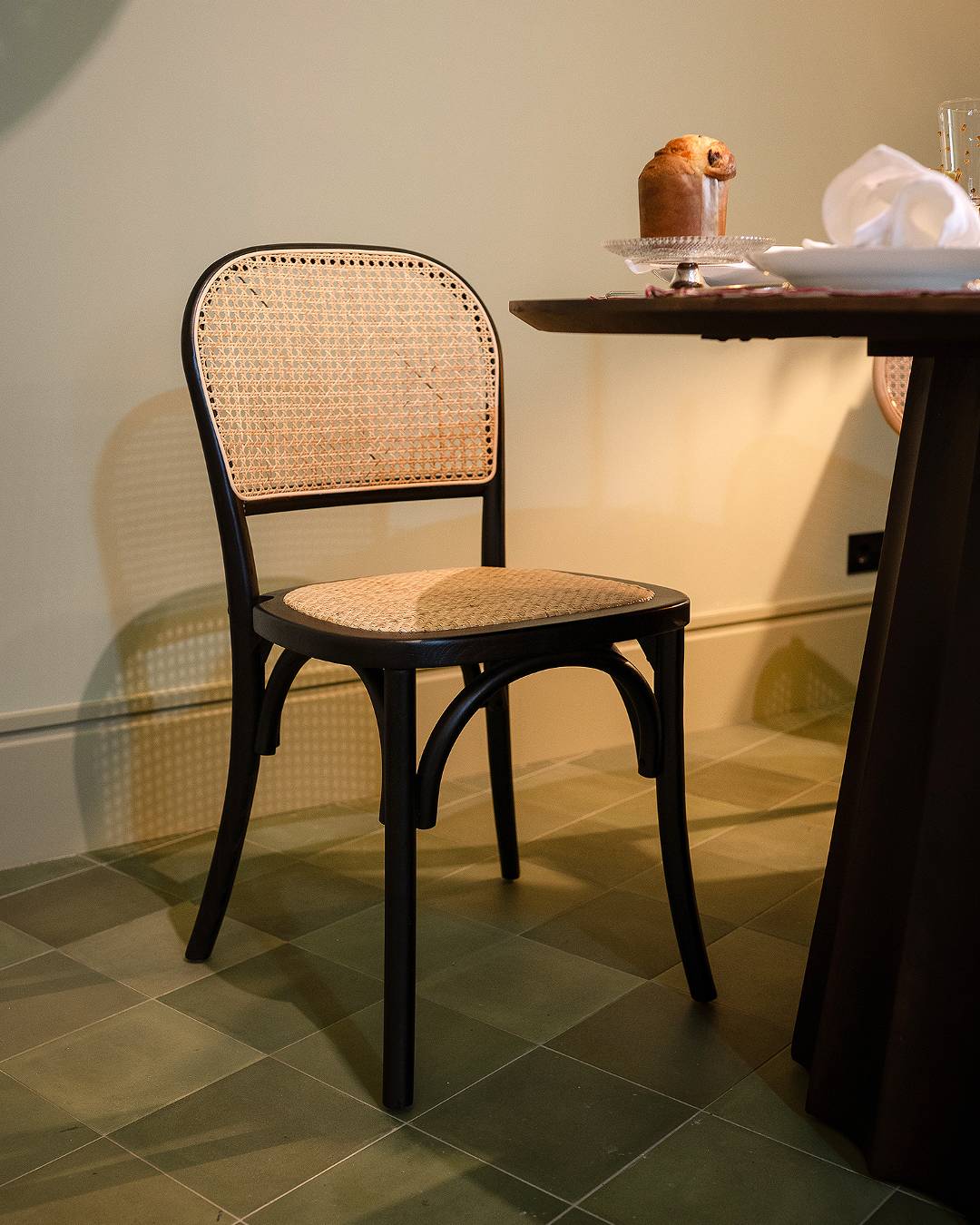 Troia Chair in Black Rattan