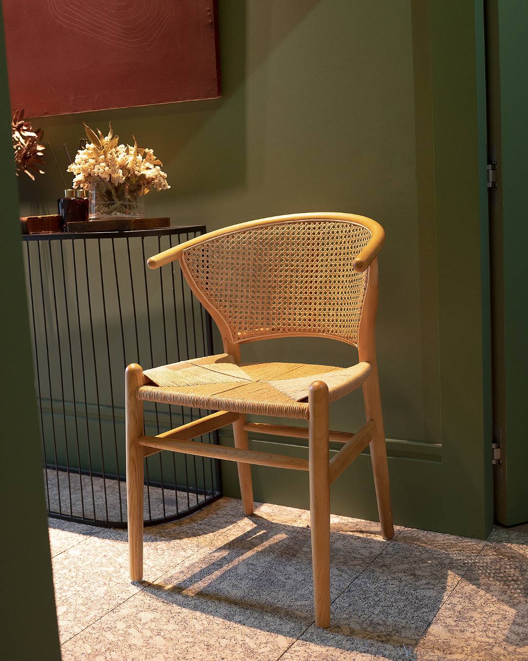 Troia Armchair in Light Rattan