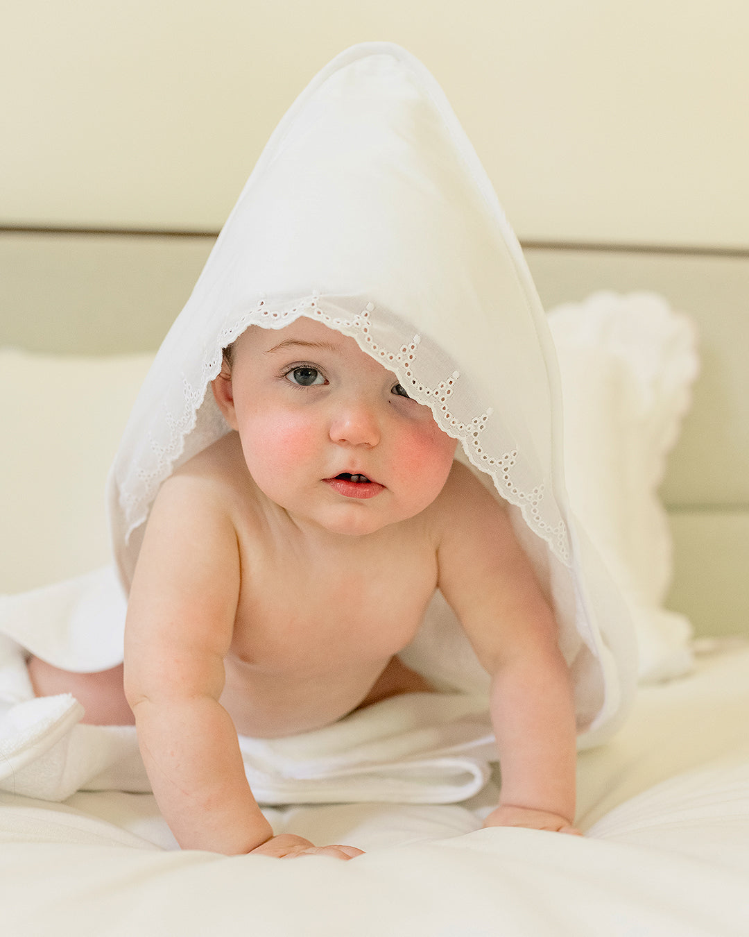 Baby Bath Towel with Lace Hood