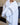 Serviette de bain coton coquillage blanc avec bleu