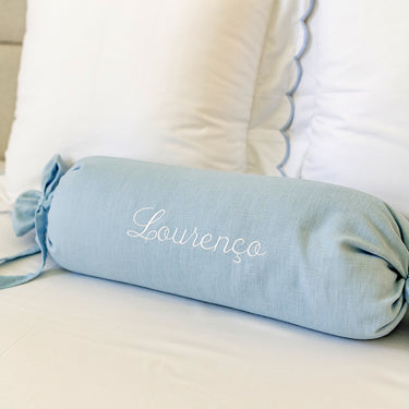 Almofada Rolinho de Bebé Azul Personalizada