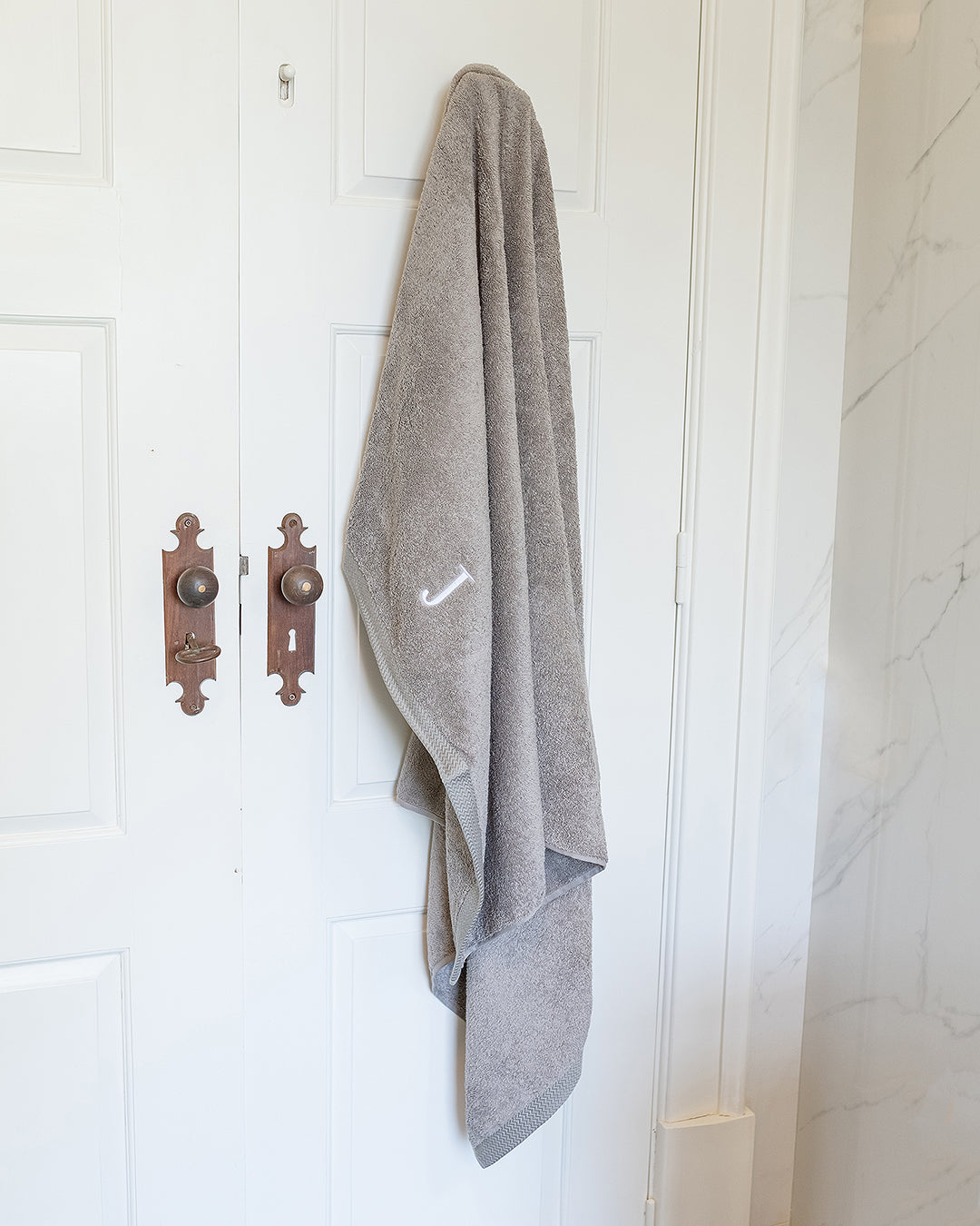 Customisable Bath Towel, Light Grey