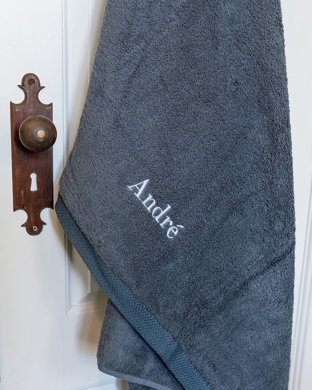 Customisable Bath Towel, Dark Grey