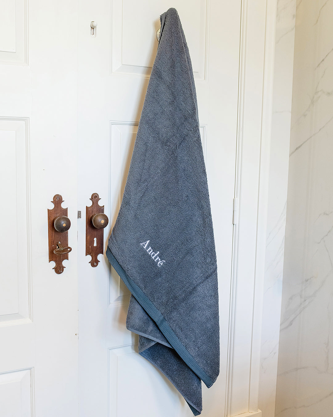 Customisable Bath Towel, Dark Grey