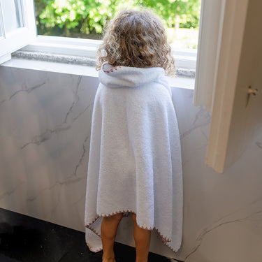 Asciugamano da Bagno Conchiglia Bianco con Rosa