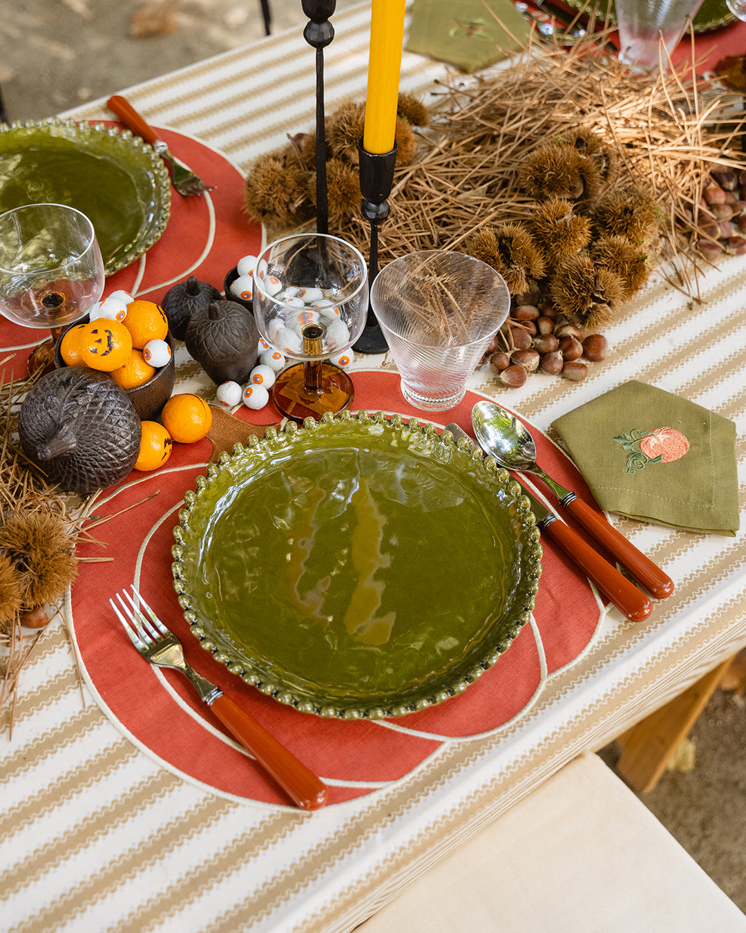 Mantel Individual Calabaza Antimanchas
