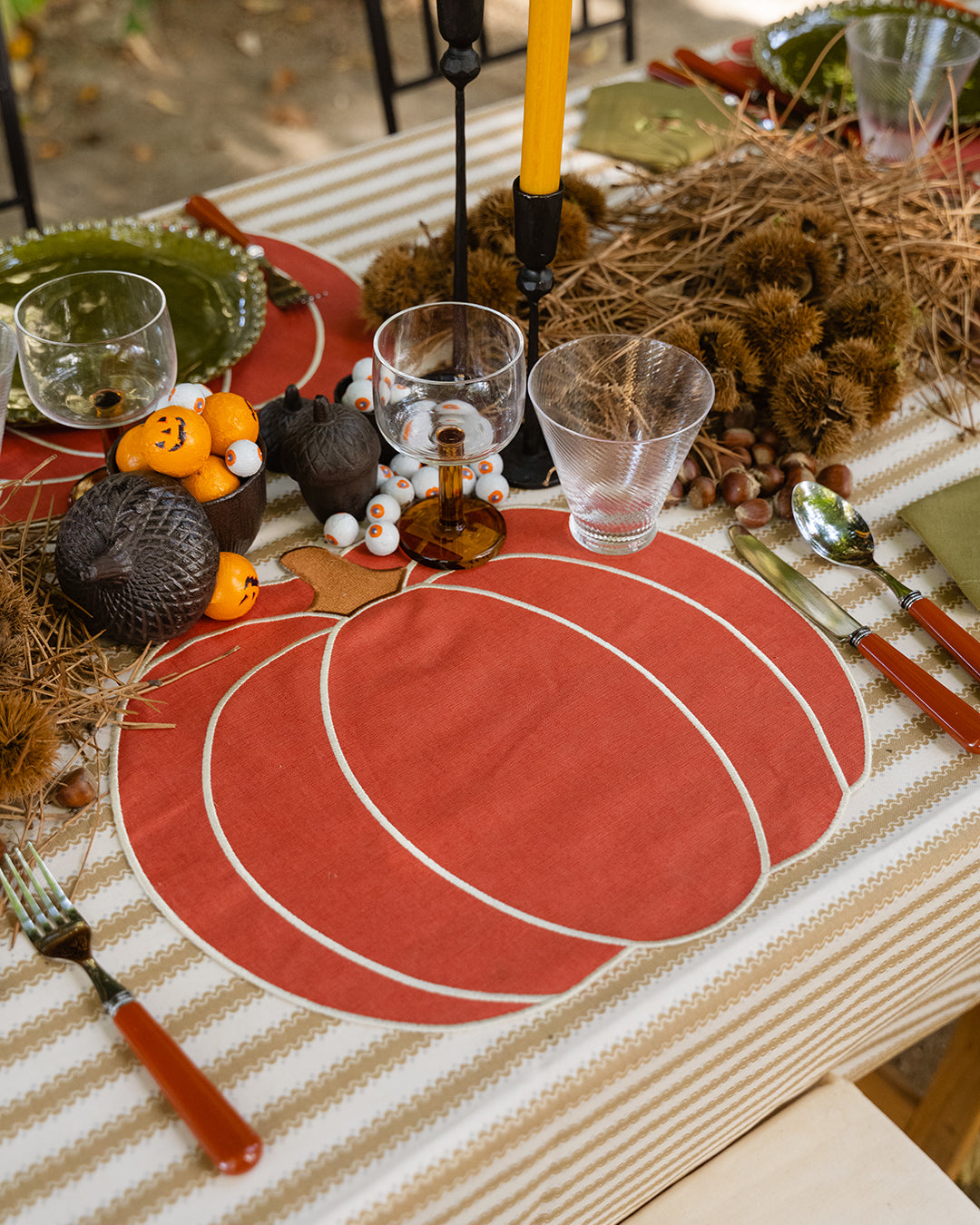Mantel Individual Calabaza Antimanchas