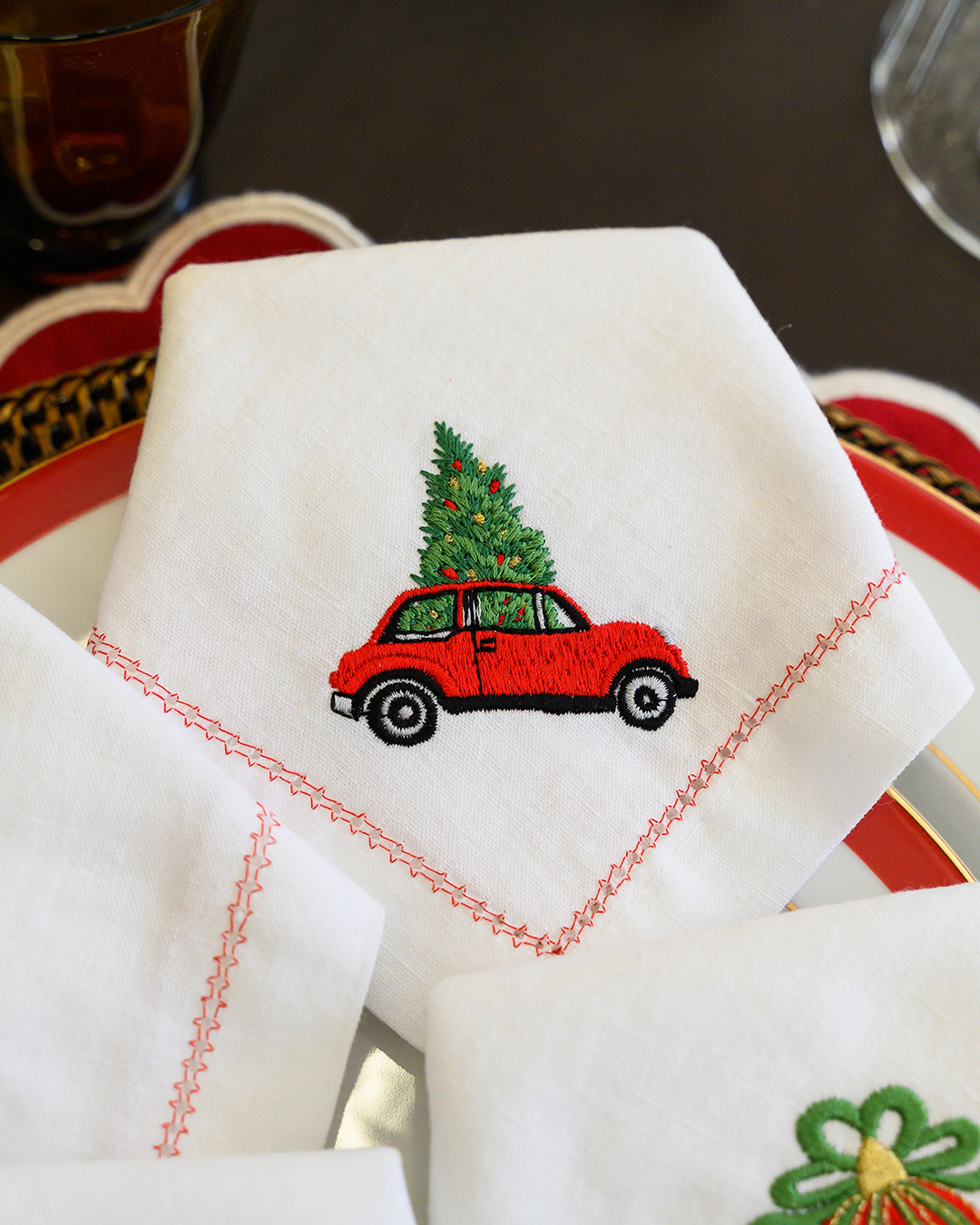 Christmas Car Napkin