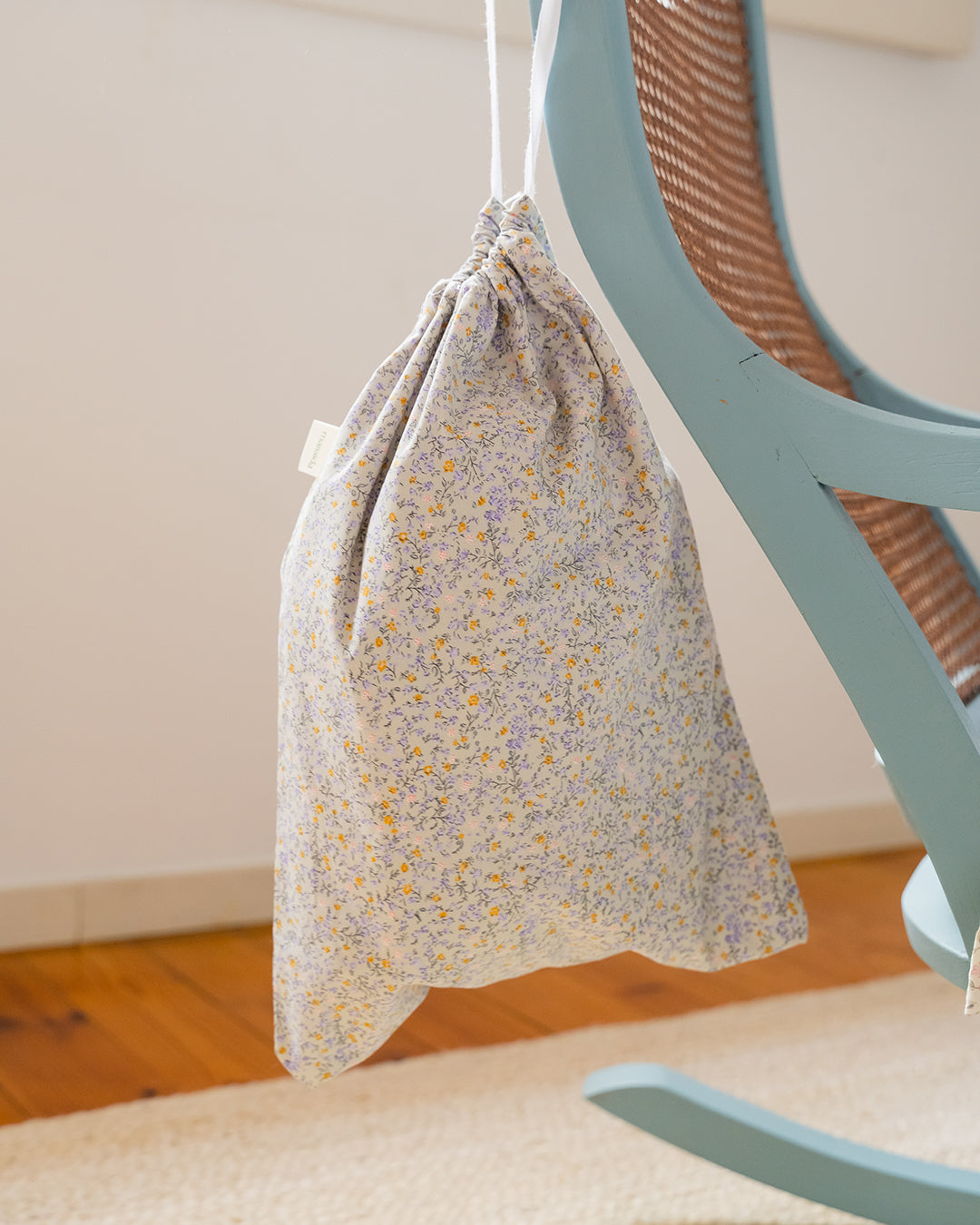 Saco para Guardar Ropa Flores, Blanca