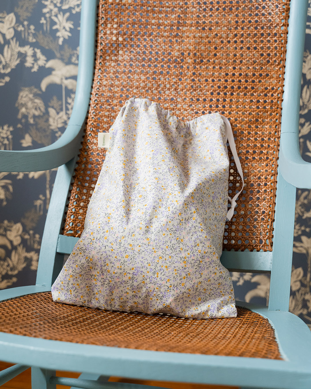 Saco para Guardar Ropa Flores, Blanca