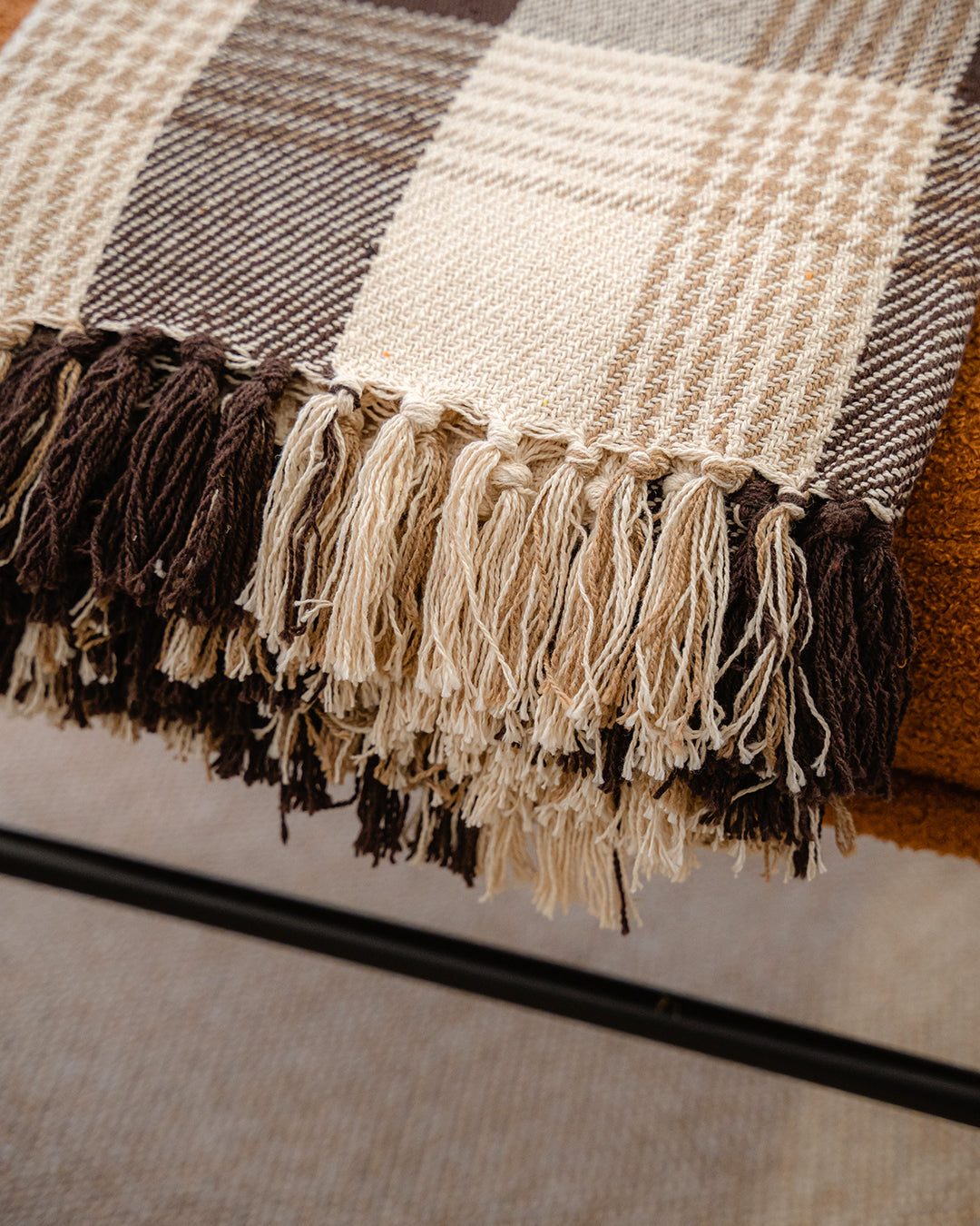 Scottish Blanket, Brown, Beige and Raw