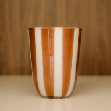 Raw and Brown Striped Cup, Large